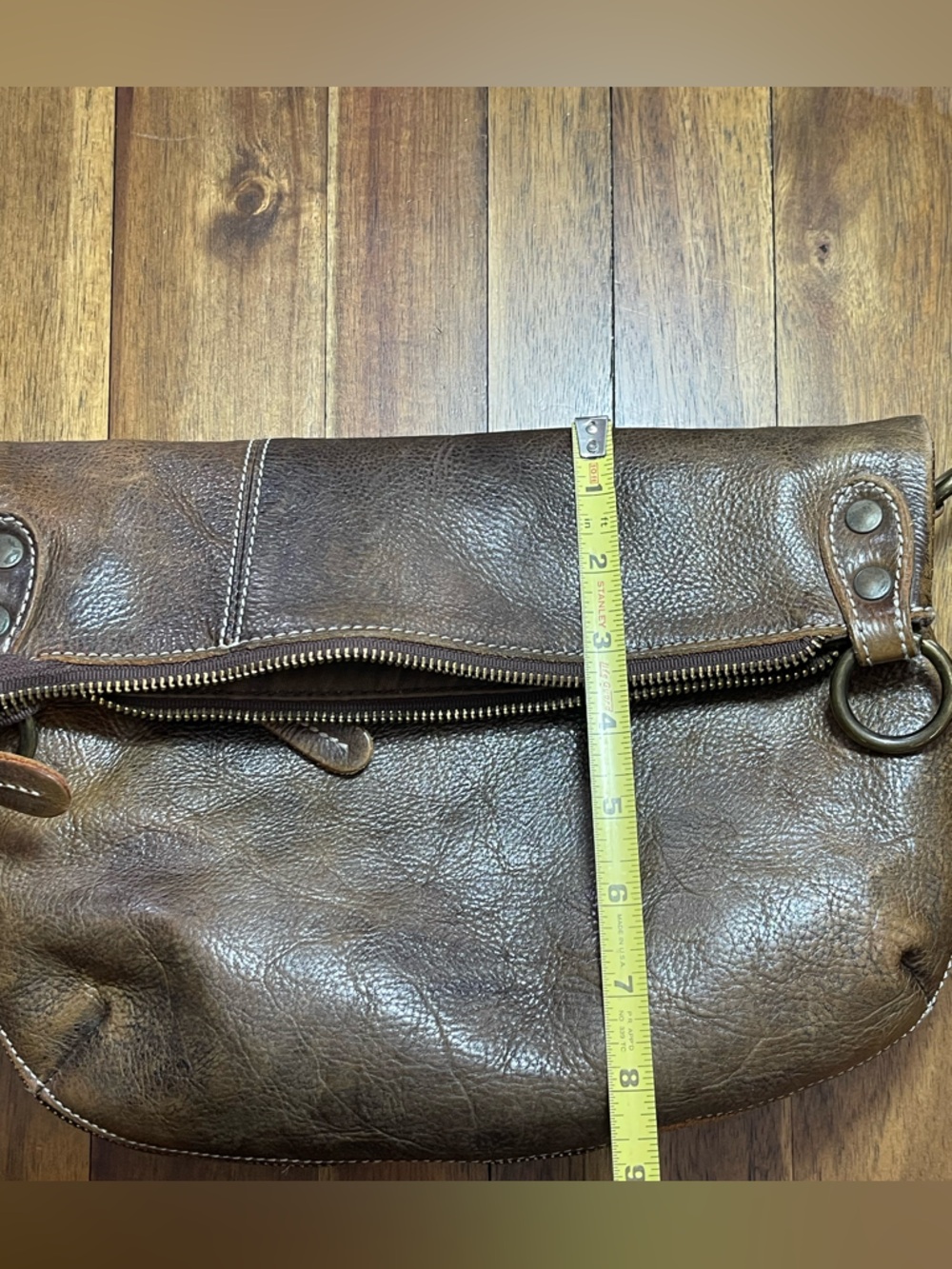 Bed Stu Tahiti fold over brown leather bag - Picture 4 of 13